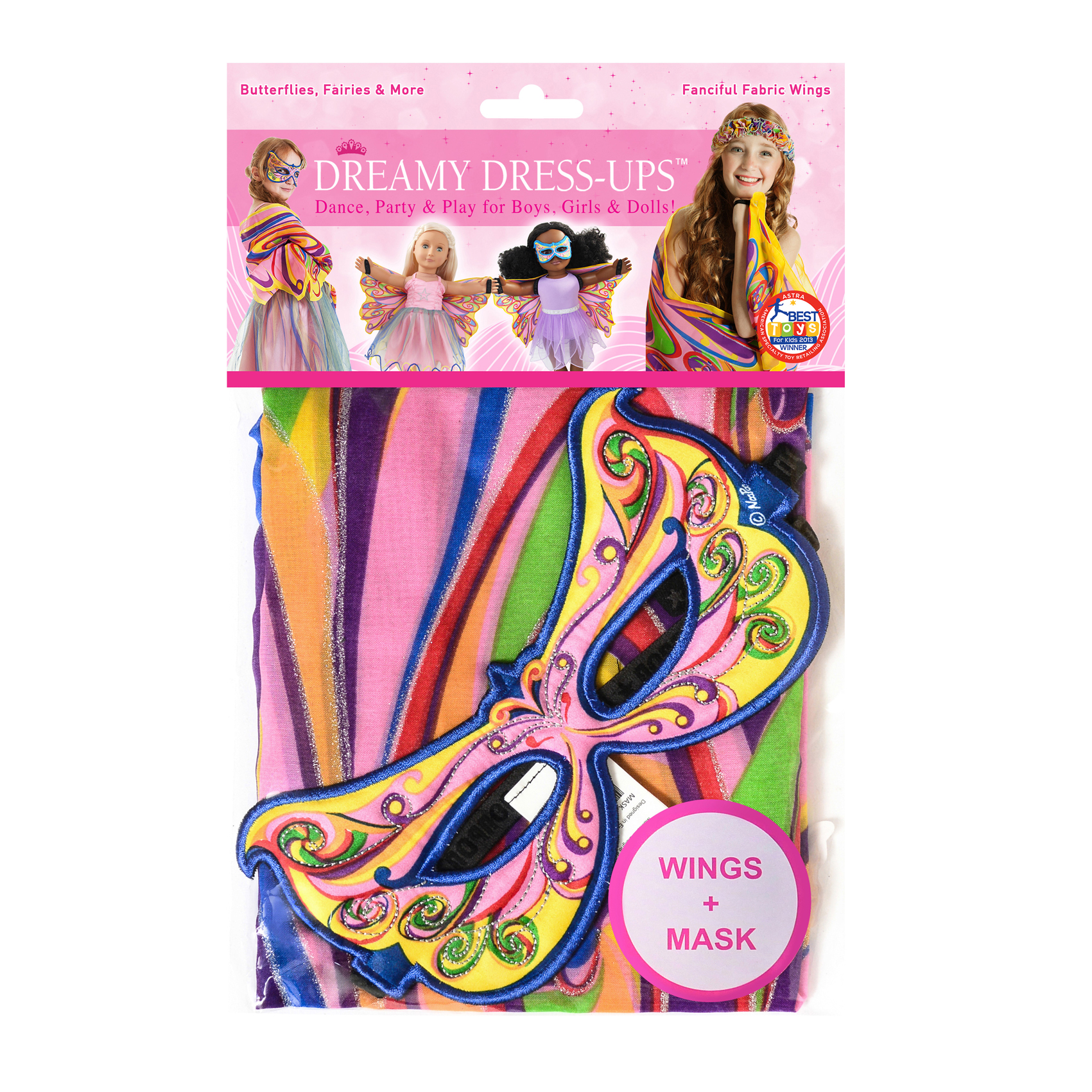 Mask & Wing Fairy Rainbow Multi - Image 2