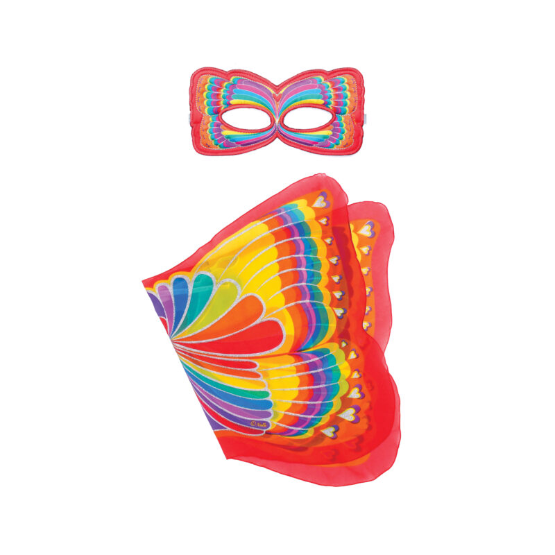 Mask & Wing Red Fairy Rainbow