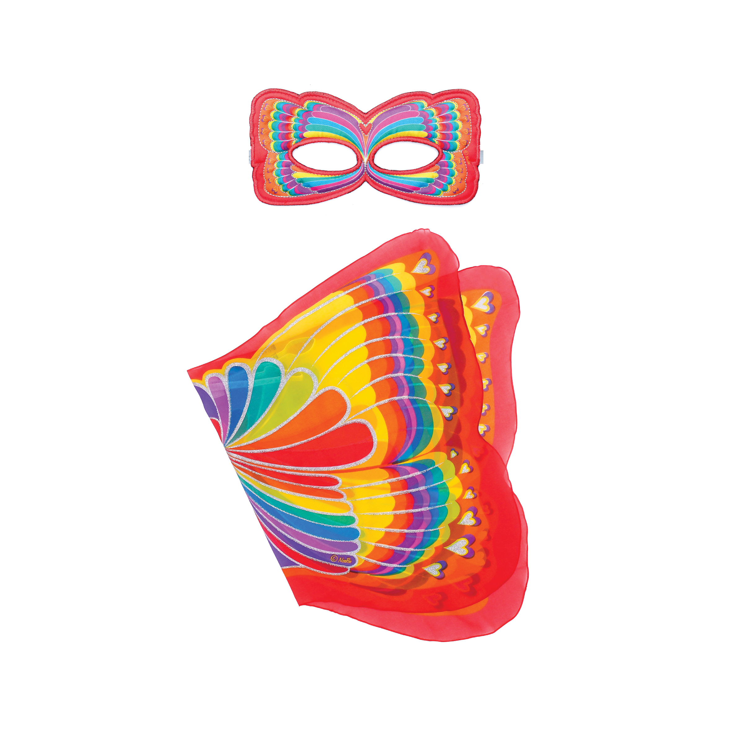 Mask & Wing Red Fairy Rainbow