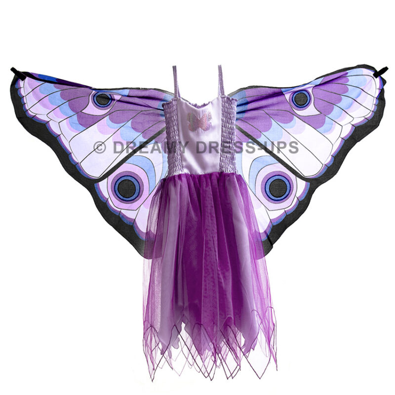 Dreamy Fly-Away Dress Purple Butterfly