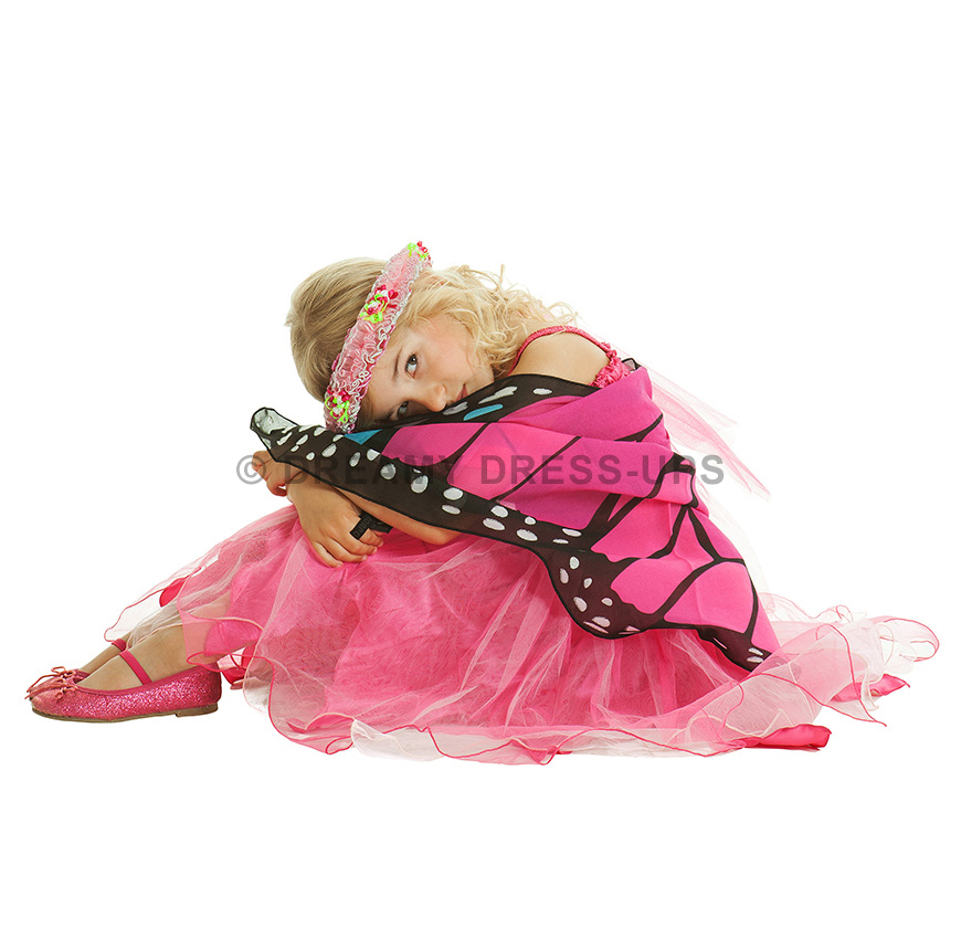 Dreamy Fly-Away Dress Pink Monarch Butterfly - Image 3