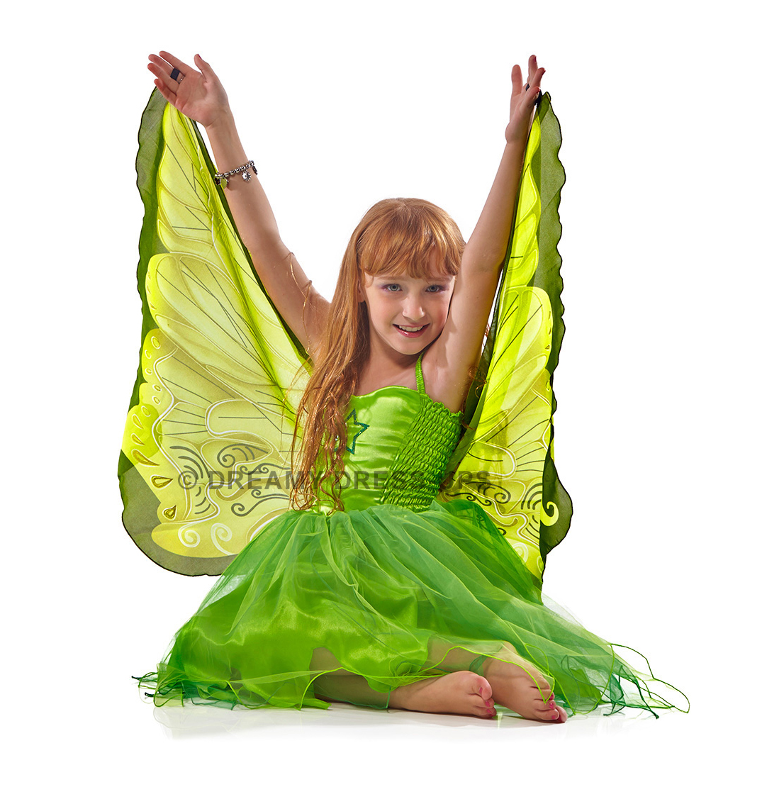 Dreamy Fly-Away Dress Green Fairy - Image 2