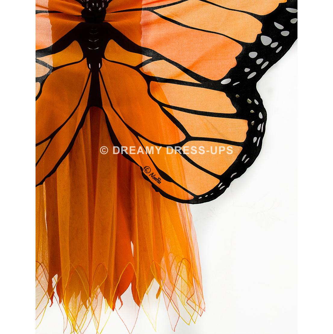 Dreamy Fly-Away Dress Orange Monarch Butterfly - Image 4