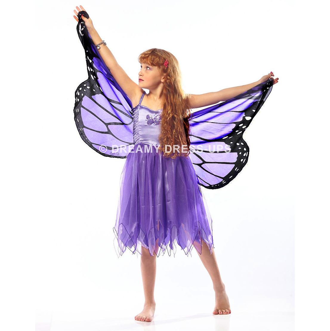 Dreamy Fly-Away Dress Purple Monarch Butterfly - Image 2